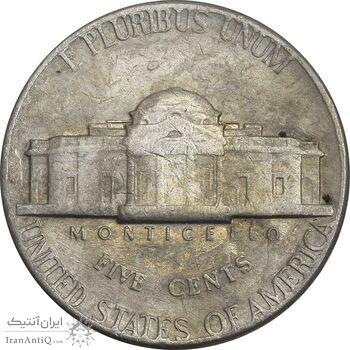 سکه 5 سنت 1976D جفرسون - VF30 - آمریکا