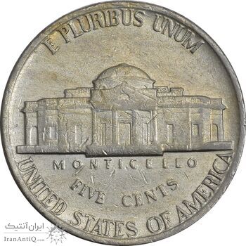 سکه 5 سنت 1977 جفرسون - EF45 - آمریکا