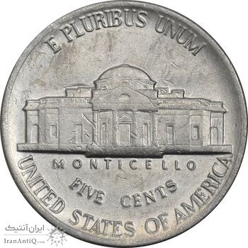 سکه 5 سنت 1985P جفرسون - AU55 - آمریکا
