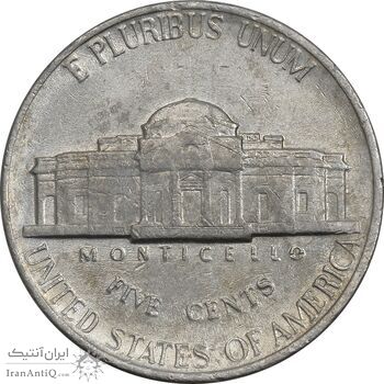 سکه 5 سنت 1990P جفرسون - EF45 - آمریکا