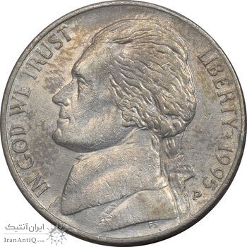 سکه 5 سنت 1995P جفرسون - VF35 - آمریکا