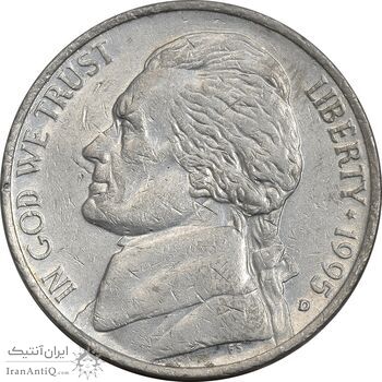 سکه 5 سنت 1995D جفرسون - VF35 - آمریکا