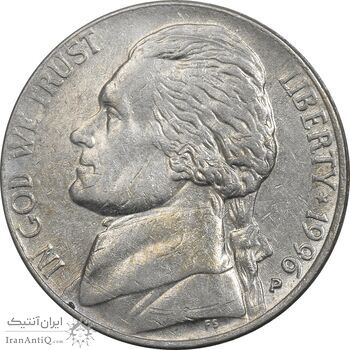 سکه 5 سنت 1996P جفرسون - EF45 - آمریکا