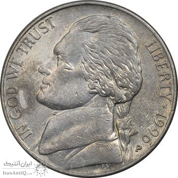 سکه 5 سنت 1996P جفرسون - EF40 - آمریکا