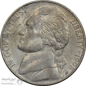 سکه 5 سنت 1998P جفرسون - VF35 - آمریکا