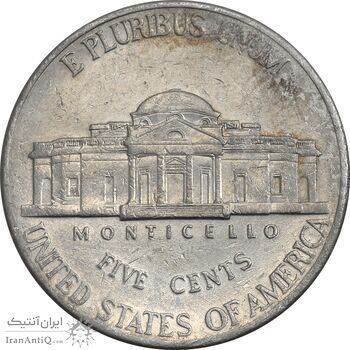 سکه 5 سنت 1999P جفرسون - AU50 - آمریکا