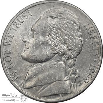 سکه 5 سنت 1999P جفرسون - EF45 - آمریکا