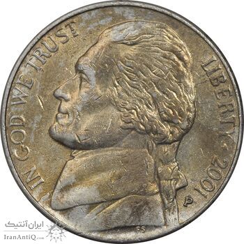 سکه 5 سنت 2001P جفرسون - EF45 - آمریکا