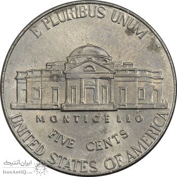 سکه 5 سنت 2022P جفرسون - AU58 - آمریکا