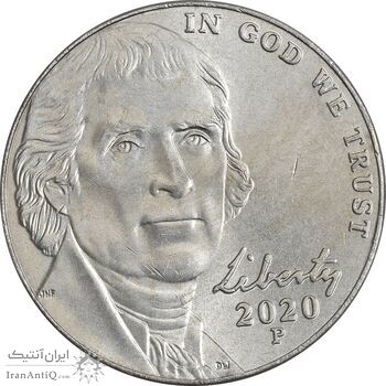 سکه 5 سنت 2020P جفرسون - MS61 - آمریکا