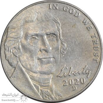 سکه 5 سنت 2020D جفرسون - EF40 - آمریکا