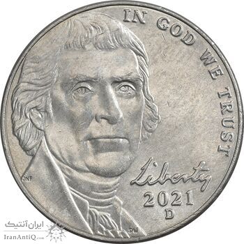 سکه 5 سنت 2021D جفرسون - MS61 - آمریکا