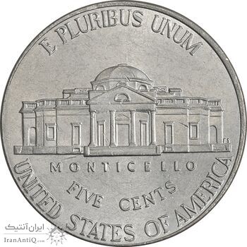 سکه 5 سنت 2017P جفرسون - AU55 - آمریکا