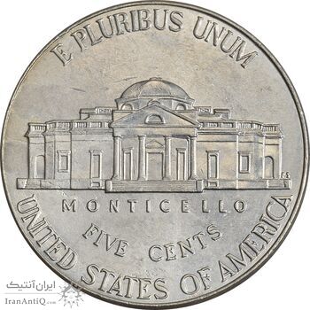 سکه 5 سنت 2017P جفرسون - AU50 - آمریکا