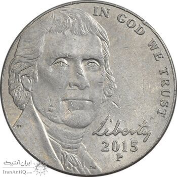 سکه 5 سنت 2015P جفرسون - EF45 - آمریکا