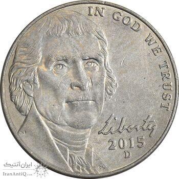 سکه 5 سنت 2015D جفرسون - EF45 - آمریکا