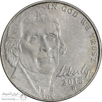 سکه 5 سنت 2015D جفرسون - EF45 - آمریکا