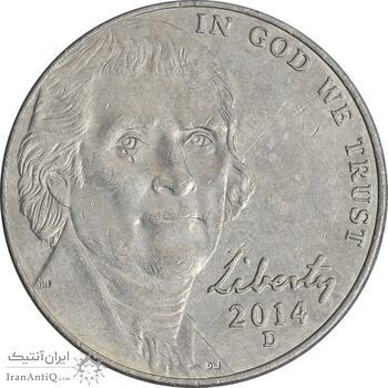 سکه 5 سنت 2014D جفرسون - EF45 - آمریکا