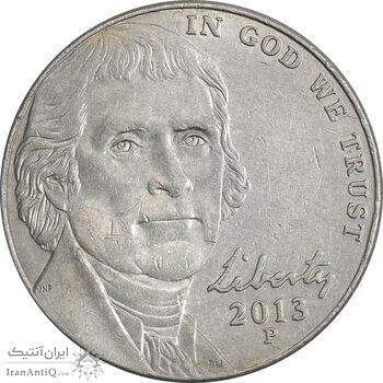 سکه 5 سنت 2013P جفرسون - EF45 - آمریکا