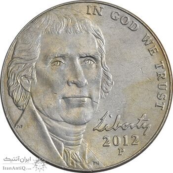 سکه 5 سنت 2012P جفرسون - EF45 - آمریکا