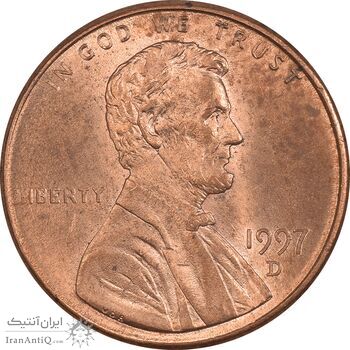 سکه 1 سنت 1997D لینکلن - MS63 - آمریکا