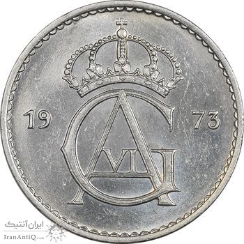 سکه 50 اوره 1973 گوستاو ششم - AU58 - سوئد سکه 50 اوره 1973 گوستاو ششم - AU58 - سوئد
