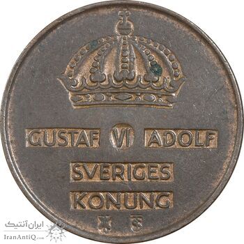 سکه 5 اوره 1955 گوستاو ششم - EF45 - سوئد سکه 5 اوره 1955 گوستاو ششم - EF45 - سوئد