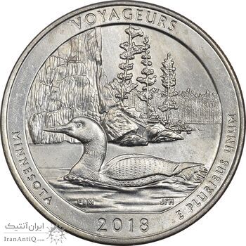 سکه کوارتر دلار 2018P (پارک ملی ویاجورز) - MS61 - آمریکا سکه کوارتر دلار 2018P (پارک ملی ویاجورز) - MS61 - آمریکا