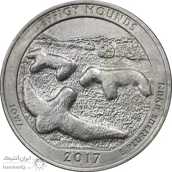 سکه کوارتر دلار 2017D (بنای یادبود افیگی موندز) - AU50 - آمریکا