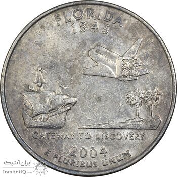سکه کوارتر دلار 2004D ایالتی (فلوریدا) - AU55 - آمریکا