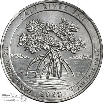 سکه کوارتر دلار 2020D (پارک ملی تاریخی خلیج نمک) - MS63 - آمریکا