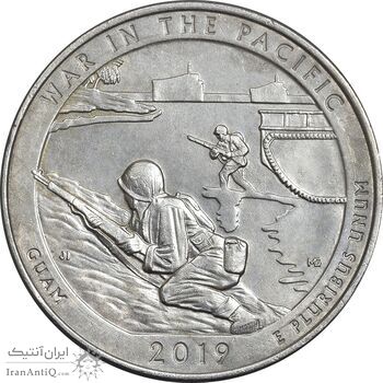 سکه کوارتر دلار 2019P (جنگ در اقیانوس آرام) - AU58 - آمریکا سکه کوارتر دلار 2019P (جنگ در اقیانوس آرام) - AU58 - آمریکا