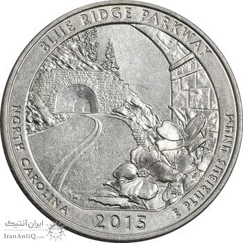 سکه کوارتر دلار 2015D (پارک وی بلو ریج) - MS61 - آمریکا