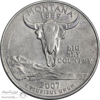سکه کوارتر دلار 2007D ایالتی (مونتانا) - MS62 - آمریکا