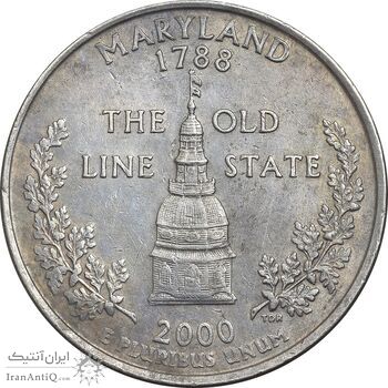 سکه کوارتر دلار 2000D ایالتی (مریلند) - AU58 - آمریکا