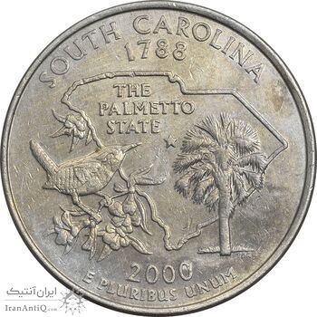 سکه کوارتر دلار 2000D ایالتی (کارولینای جنوبی) - EF40 - آمریکا