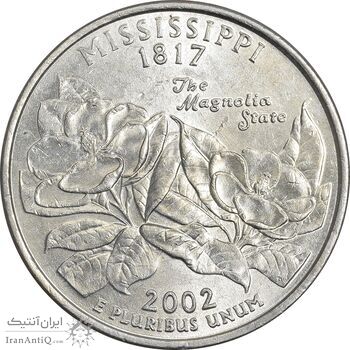 سکه کوارتر دلار 2002P ایالتی (میسیسیپی) - MS62 - آمریکا