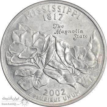 سکه کوارتر دلار 2002D ایالتی (میسیسیپی) - AU58 - آمریکا
