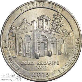سکه کوارتر دلار 2016D (پارک ملی تاریخی هارپرز فری) - MS61 - آمریکا