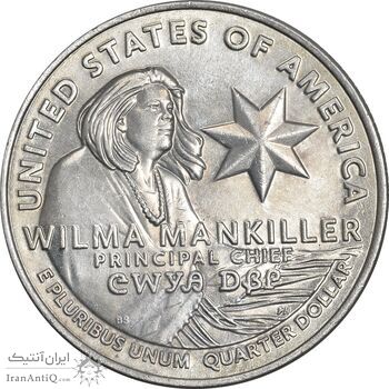 سکه کوارتر دلار 2022D (ویلما مانکیلر) - MS61 - آمریکا سکه کوارتر دلار 2022D (ویلما مانکیلر) - MS61 - آمریکا