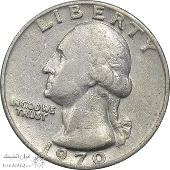 سکه کوارتر دلار 1970 واشنگتن - EF45 - آمریکا سکه کوارتر دلار 1970 واشنگتن - EF45 - آمریکا