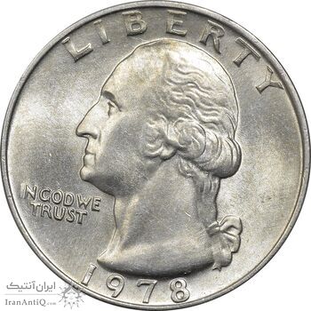 سکه کوارتر دلار 1978 واشنگتن - MS62 - آمریکا