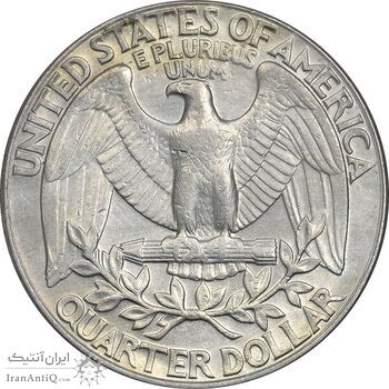 سکه کوارتر دلار 1991D واشنگتن - AU50 - آمریکا