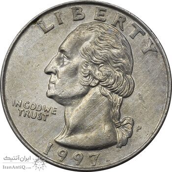 سکه کوارتر دلار 1997P واشنگتن - AU50 - آمریکا