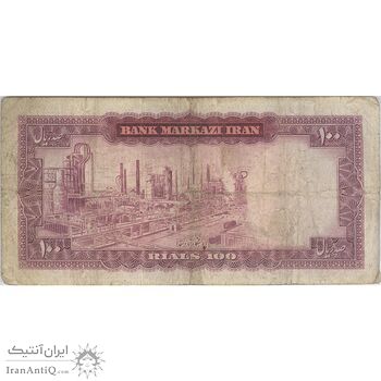اسکناس 100 ریال (آموزگار - سمیعی) نوشته قرمز - تک - VF20 - محمد رضا شاه اسکناس 100 ریال (آموزگار - سمیعی) نوشته قرمز - تک - VF20 - محمد رضا شاه