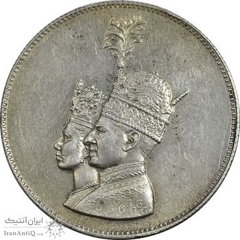 مدال نقره یادبود تاجگذاری 1346 - EF45 - محمد رضا شاه