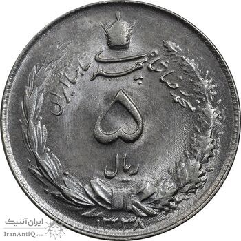 سکه 5 ریال 1338 (ضخیم) - MS64 - محمد رضا شاه سکه 5 ریال 1338 (ضخیم) - MS64 - محمد رضا شاه