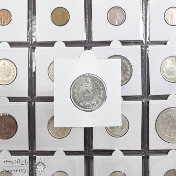 سکه 5 ریال 1338 (ضخیم) - MS64 - محمد رضا شاه سکه 5 ریال 1338 (ضخیم) - MS64 - محمد رضا شاه