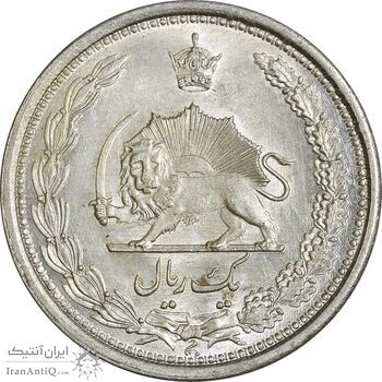 سکه 1 ریال 1313/0 (سورشارژ تاریخ) - MS63 - رضا شاه