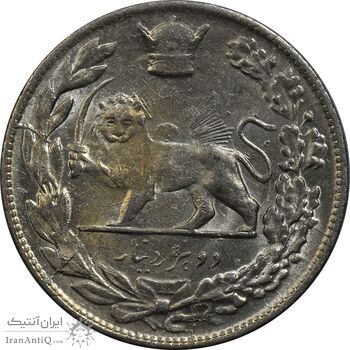 سکه 2000 دینار 1308 تصویری - MS62 - رضا شاه